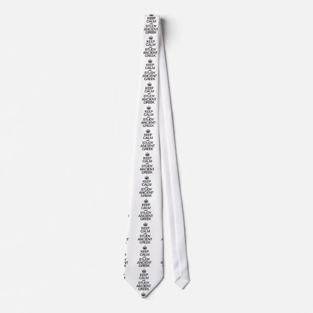 KEEP CALM AND STUDY ANCIENT GREEK TIE (Front)