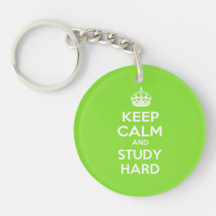 Keep Calm and Study Hard Key Ring