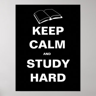 Keep Calm And Study Hard Poster