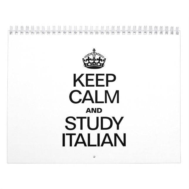 KEEP CALM AND STUDY ITALIAN CALENDAR (Cover)