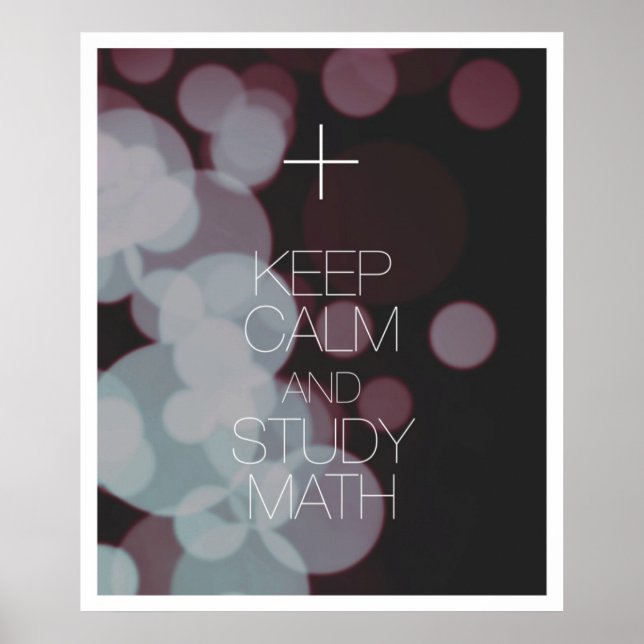 Keep Calm and Study Math Poster (Front)