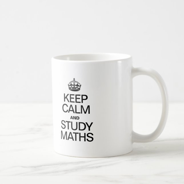 KEEP CALM AND STUDY MATHS COFFEE MUG (Right)