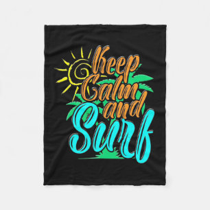 Keep Calm And Sulf Fleece Blanket