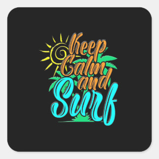Keep Calm And Sulf Square Sticker