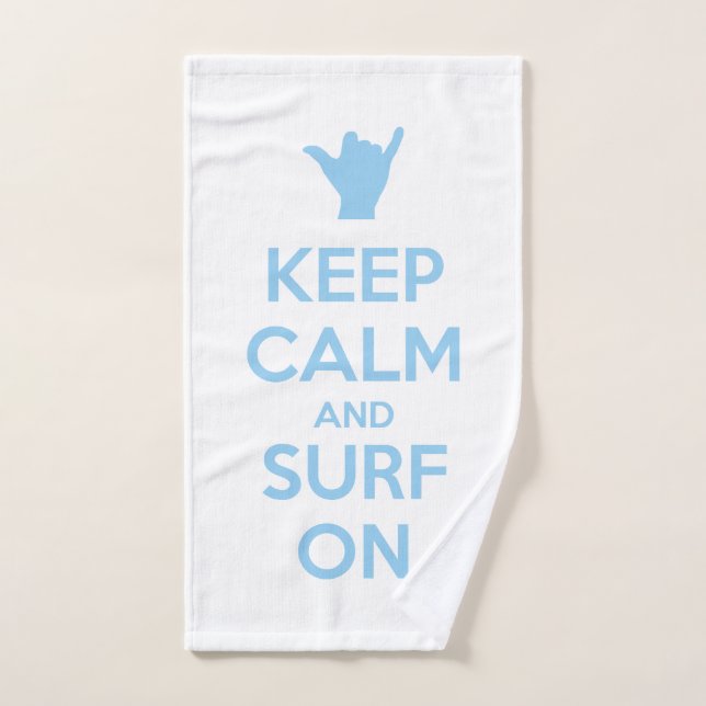 Keep Calm and Surf On Bath Towel Set (Hand Towel)