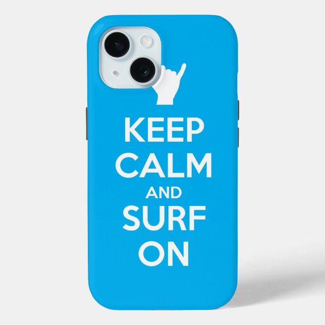 Keep Calm and Surf On Case-Mate iPhone Case (Back)