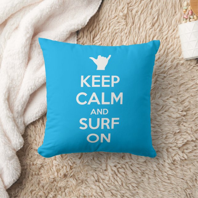 Keep Calm and Surf On Cushion (Blanket)