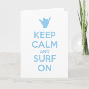 Keep Calm and Surf On Thank You Card