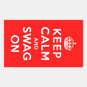 Keep Calm and Swag On Rectangular Sticker