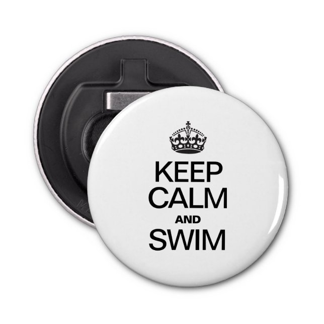 KEEP CALM AND SWIM BOTTLE OPENER (Front)