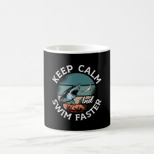 Keep Calm And Swim Faster Freediving Freediver Coffee Mug