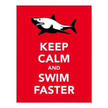Keep calm and swim faster poster