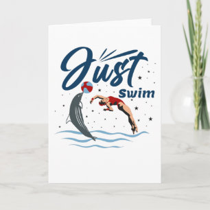 Keep Calm and Swim On - Swimmer Design Card