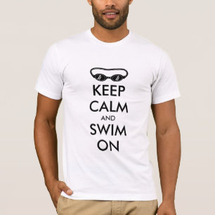 Keep calm and swim on t shirt gift for swimmer
