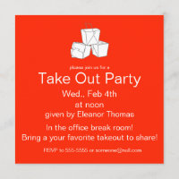 KEEP CALM AND TAKE OUT Invitation