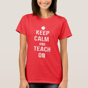 Keep Calm and Teach On Apple T-Shirt