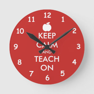 Keep Calm and teach on custom wall clock
