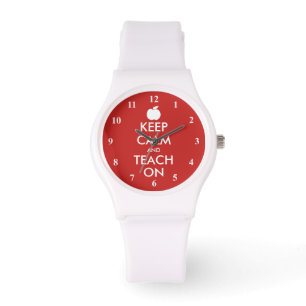 Keep Calm and teach on wrist watch teacher gift