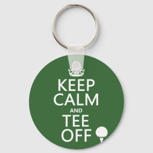 Keep Calm and Tee Off - Golf presents, all Key Ring