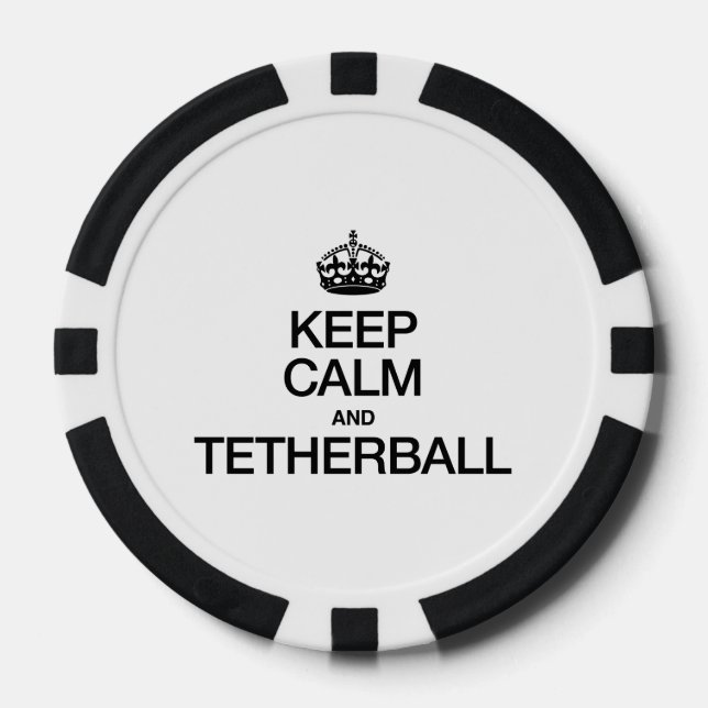 KEEP CALM AND TETHERBALL POKER CHIPS (Front)