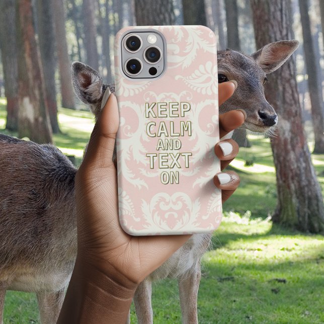 KEEP CALM AND Text ON change teal any colour Case-Mate iPhone Case (Creator Uploaded)