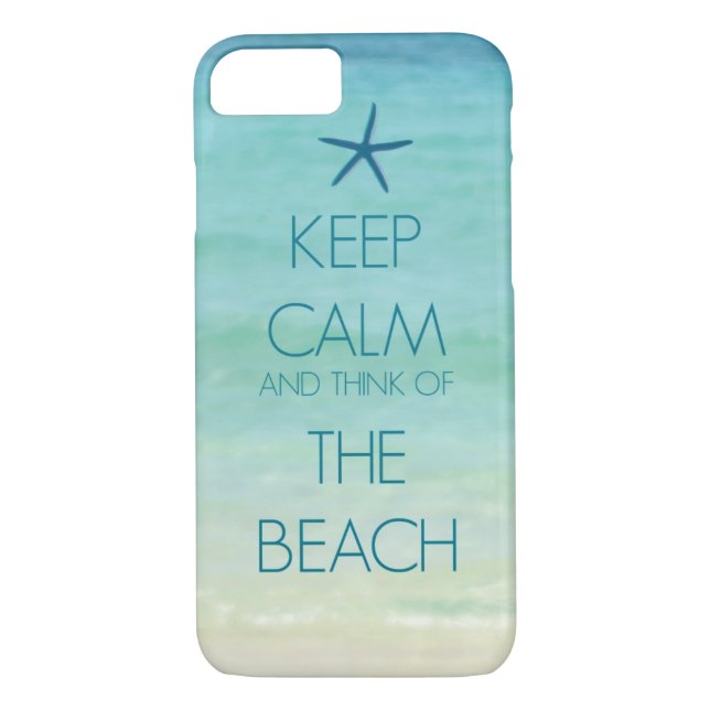KEEP CALM AND THINK OF THE BEACH PHOTO DESIGN Case-Mate iPhone CASE (Back)