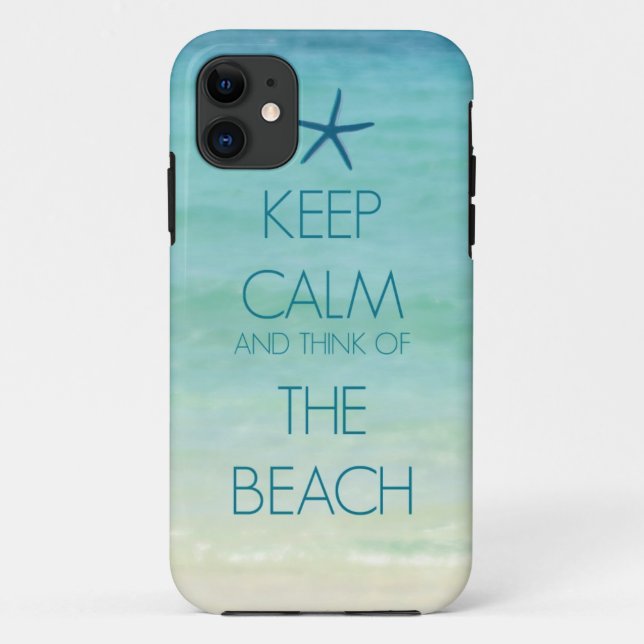 KEEP CALM AND THINK OF THE BEACH PHOTO DESIGN Case-Mate iPhone CASE (Back)