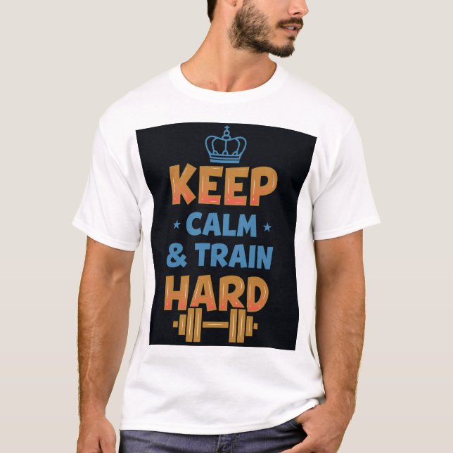 Keep calm and Train Hard T-Shirt (Front)