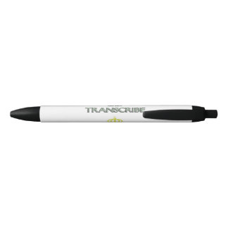 Keep Calm and Transcribe Black Ink Pen
