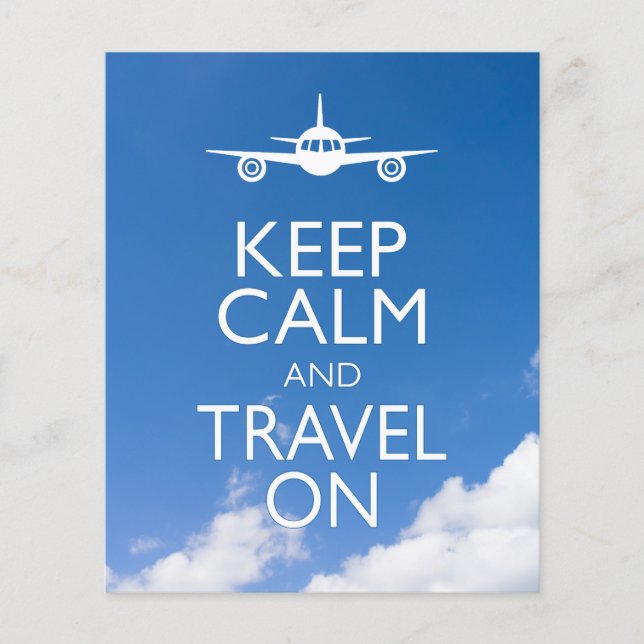 KEEP CALM AND TRAVEL ON FLYER (Front)