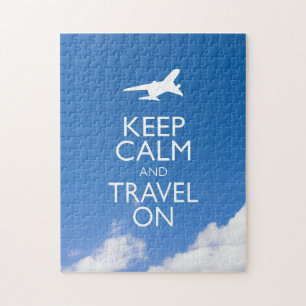 KEEP CALM AND TRAVEL ON JIGSAW PUZZLE