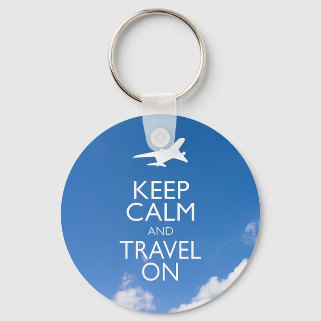 KEEP CALM AND TRAVEL ON KEY RING (Front)