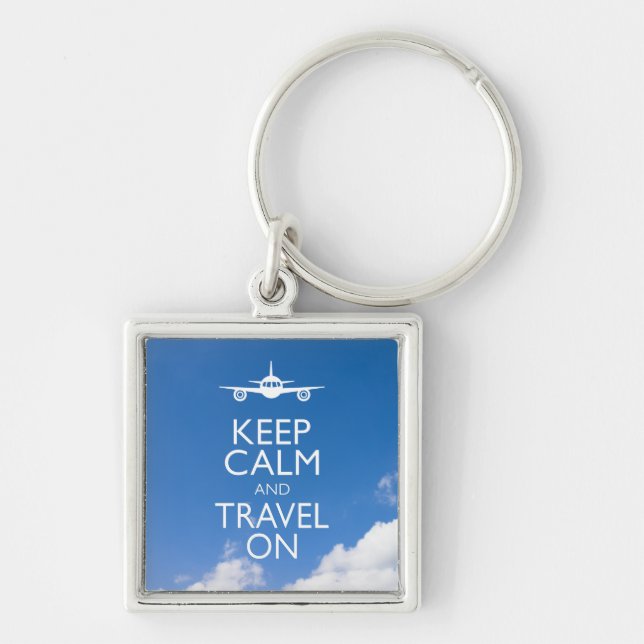 KEEP CALM AND TRAVEL ON KEY RING (Front)