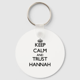 Keep Calm and trust Hannah Key Ring