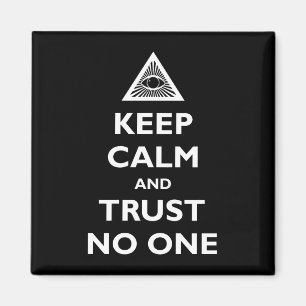 Keep Calm and Trust No One Magnet