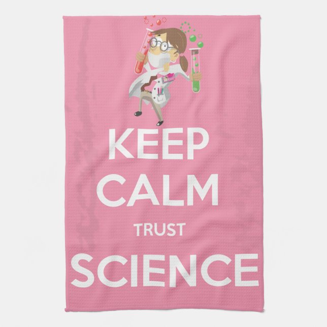 Keep Calm and Trust Science Tea Towel (Vertical)