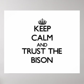 Keep calm and Trust the Bison Poster
