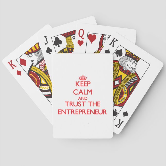 Keep Calm and Trust the Entrepreneur Playing Cards (Back)