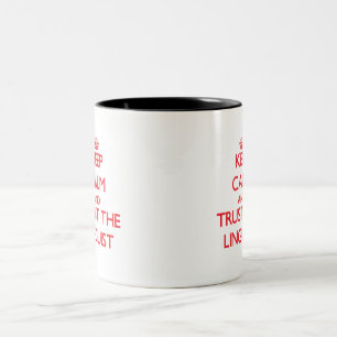 Keep Calm and Trust the Linguist Two-Tone Coffee Mug