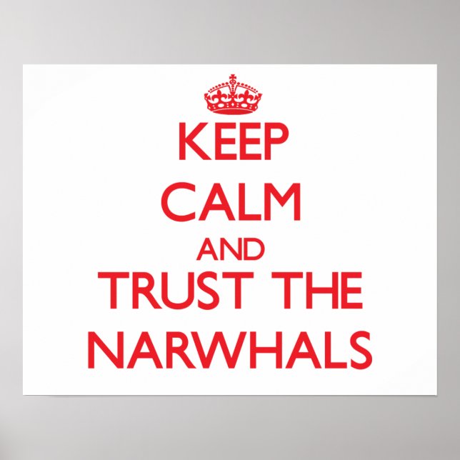 Keep calm and Trust the Narwhals Poster (Front)