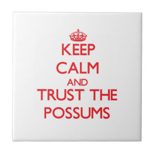 Keep calm and Trust the Possums Tile