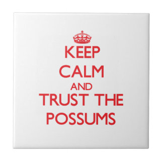 Keep calm and Trust the Possums Tile