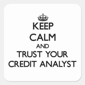 Keep Calm and Trust Your Credit Analyst Square Sticker