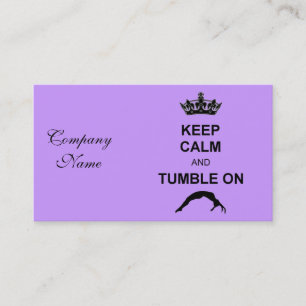 Keep calm and tumble gymnast business card