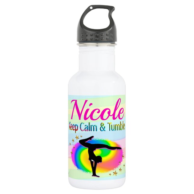 KEEP CALM AND TUMBLE GYMNASTICS DESIGN 532 ML WATER BOTTLE (Front)