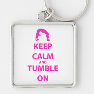 Keep Calm and Tumble On Key Ring