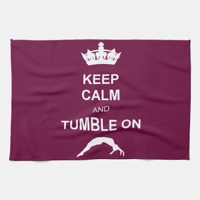 Keep Calm and Tumble on Tea Towel (Horizontal)