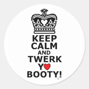 Keep Calm and Twerk Classic Round Sticker