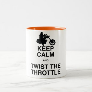 Keep Calm and Twist the Throttle - Chopper/Harley Two-Tone Coffee Mug
