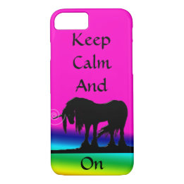 Keep Calm and Unicorn On (rainbow) iPhone 8/7 Case
